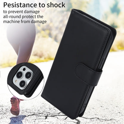 Multi-Card Wallet RFID Leather Phone Case, For iPhone 14 Pro, For iPhone 14 Pro Max, For iPhone 13 Pro Max