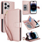 Multi-Card Wallet RFID Leather Phone Case, For iPhone 14 Pro, For iPhone 14 Pro Max, For iPhone 13 Pro Max