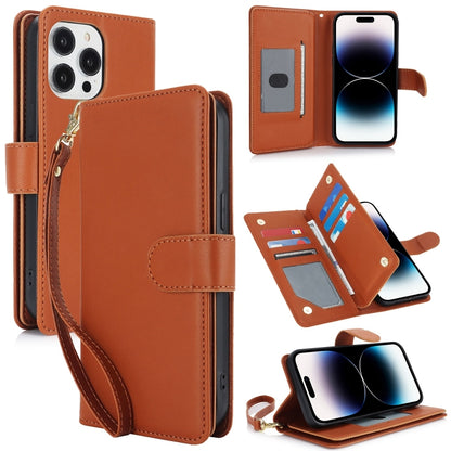 Multi-Card Wallet RFID Leather Phone Case, For iPhone 14 Pro, For iPhone 14 Pro Max, For iPhone 13 Pro Max