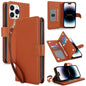 Multi-Card Wallet RFID Leather Phone Case, For iPhone 14 Pro, For iPhone 14 Pro Max, For iPhone 13 Pro Max