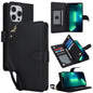 Multi-Card Wallet RFID Leather Phone Case, For iPhone 14 Pro, For iPhone 14 Pro Max, For iPhone 13 Pro Max