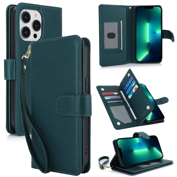 Multi-Card Wallet RFID Leather Phone Case, For iPhone 14 Pro, For iPhone 14 Pro Max, For iPhone 13 Pro Max