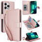 Multi-Card Wallet RFID Leather Phone Case, For iPhone 14 Pro, For iPhone 14 Pro Max, For iPhone 13 Pro Max
