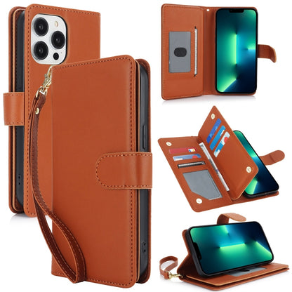 Multi-Card Wallet RFID Leather Phone Case, For iPhone 14 Pro, For iPhone 14 Pro Max, For iPhone 13 Pro Max