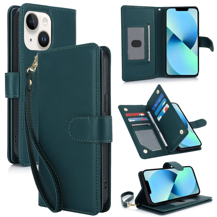 Multi-Card Wallet RFID Leather Phone Case, For iPhone 13 Pro, For iPhone 13, For iPhone 12 Pro Max