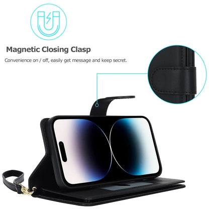 Multi-Card Wallet RFID Leather Phone Case, For iPhone 11 Pro