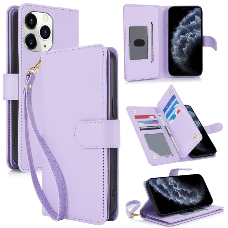 Multi-Card Wallet RFID Leather Phone Case, For iPhone 11 Pro