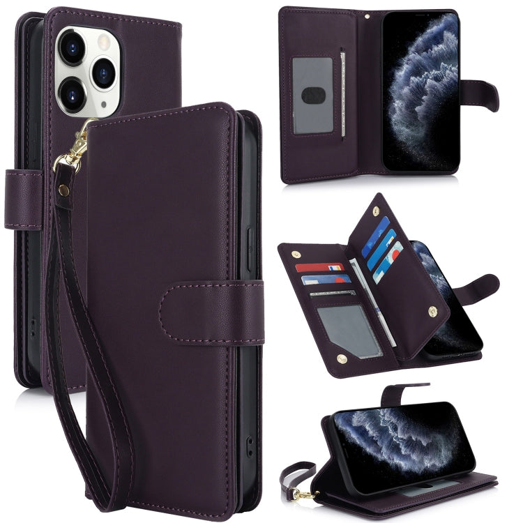 Multi-Card Wallet RFID Leather Phone Case, For iPhone 11 Pro
