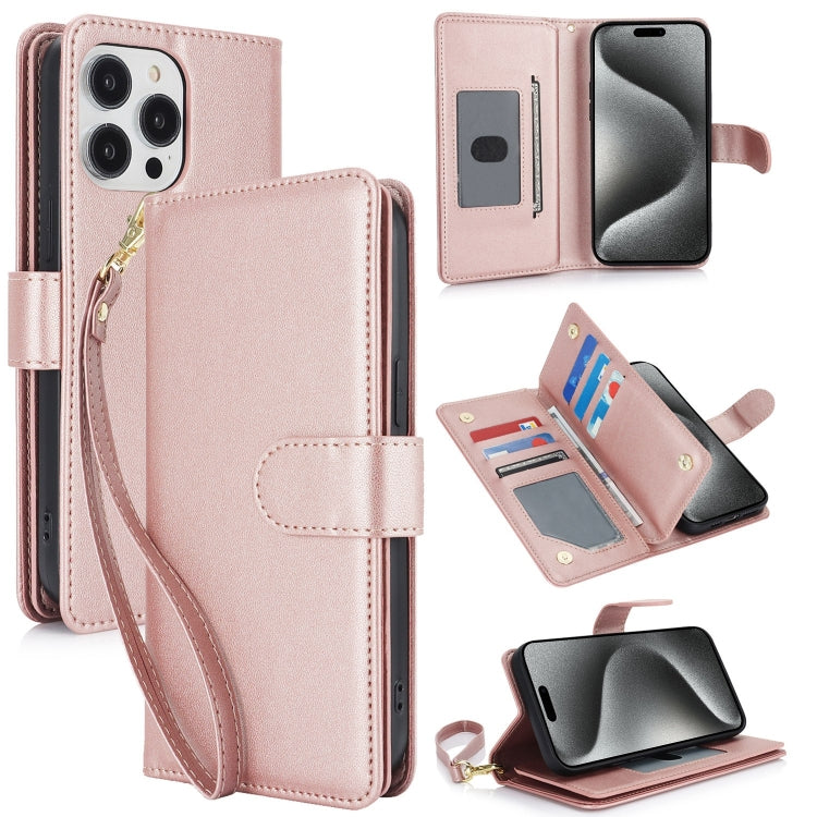 Multi-Card Wallet RFID Leather Phone Case, For iPhone 17, For iPhone Air, For iPhone 16 Pro Max