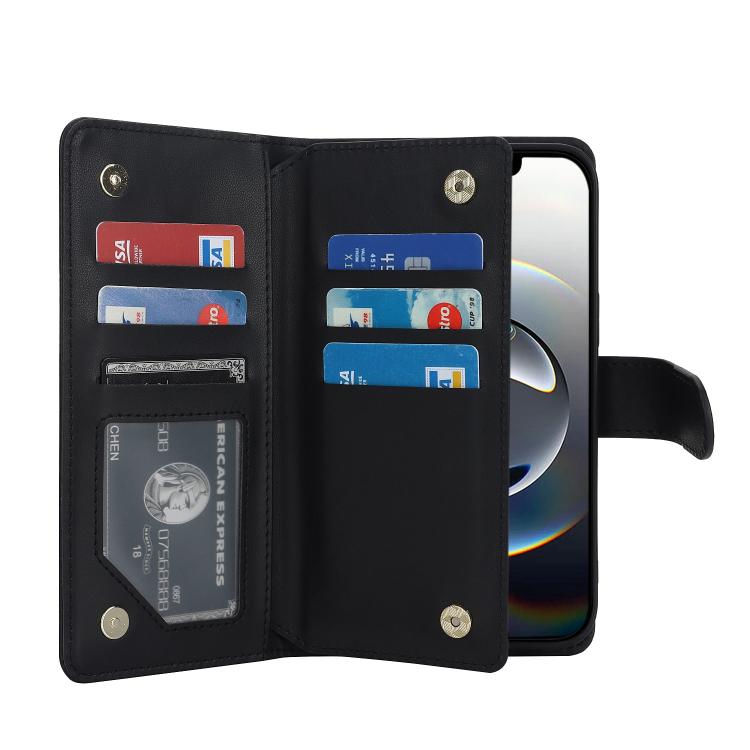 Multi-Card Wallet RFID Leather Phone Case, For iPhone 17e / 16e, For iPhone 17 Pro Max, For iPhone 17 Pro