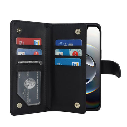 Multi-Card Wallet RFID Leather Phone Case, For iPhone 17e / 16e, For iPhone 17 Pro Max, For iPhone 17 Pro