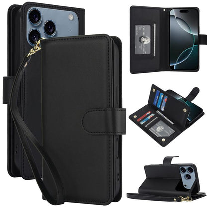 Multi-Card Wallet RFID Leather Phone Case, For iPhone 18 Pro / 17 Pro, For iPhone 18 Pro Max / 17 Pro Max, For iPhone 17e / 16e