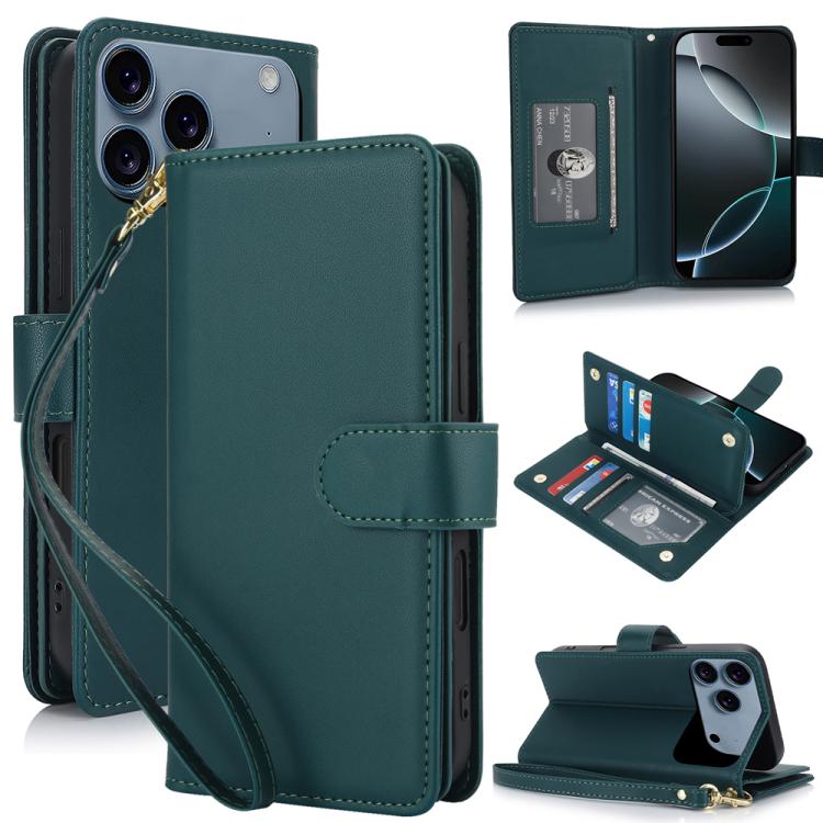 Multi-Card Wallet RFID Leather Phone Case, For iPhone 18 Pro / 17 Pro, For iPhone 18 Pro Max / 17 Pro Max, For iPhone 17e / 16e