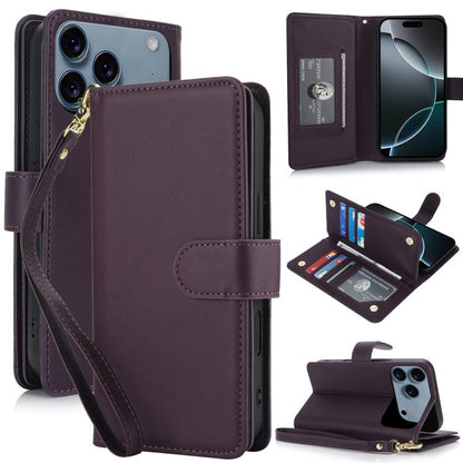 Multi-Card Wallet RFID Leather Phone Case, For iPhone 17e / 16e, For iPhone 17 Pro Max, For iPhone 17 Pro