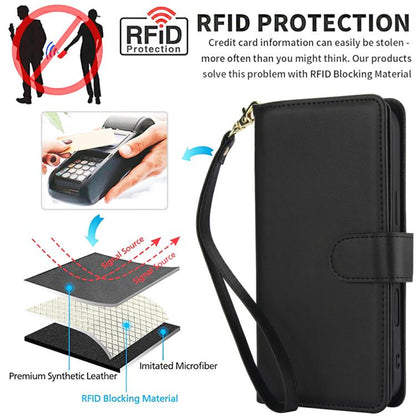 Multi-Card Wallet RFID Leather Phone Case, For iPhone 18 Pro / 17 Pro, For iPhone 18 Pro Max / 17 Pro Max, For iPhone 17e / 16e