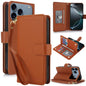 Multi-Card Wallet RFID Leather Phone Case, For iPhone 18 Pro / 17 Pro, For iPhone 18 Pro Max / 17 Pro Max, For iPhone 17e / 16e