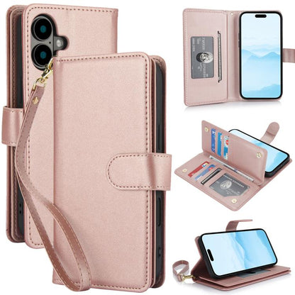 Multi-Card Wallet RFID Leather Phone Case, For iPhone 17, For iPhone Air, For iPhone 16 Pro Max