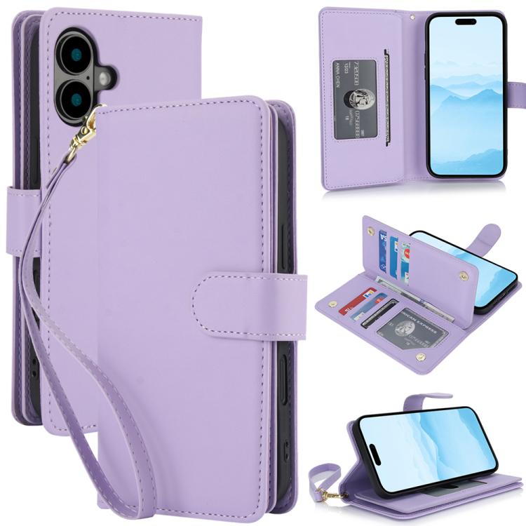 Multi-Card Wallet RFID Leather Phone Case, For iPhone 17, For iPhone Air, For iPhone 16 Pro Max