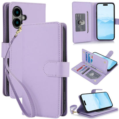Multi-Card Wallet RFID Leather Phone Case, For iPhone 17, For iPhone Air, For iPhone 16 Pro Max