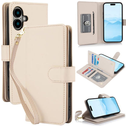 Multi-Card Wallet RFID Leather Phone Case, For iPhone 17, For iPhone Air, For iPhone 16 Pro Max
