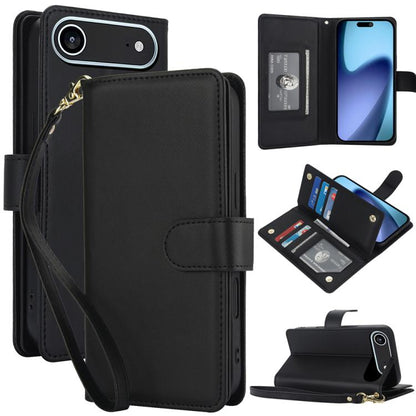 Multi-Card Wallet RFID Leather Phone Case, For iPhone 17, For iPhone Air, For iPhone 16 Pro Max
