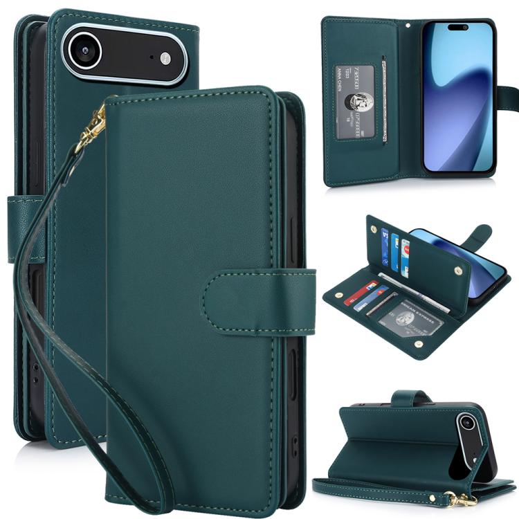 Multi-Card Wallet RFID Leather Phone Case, For iPhone 17, For iPhone Air, For iPhone 16 Pro Max
