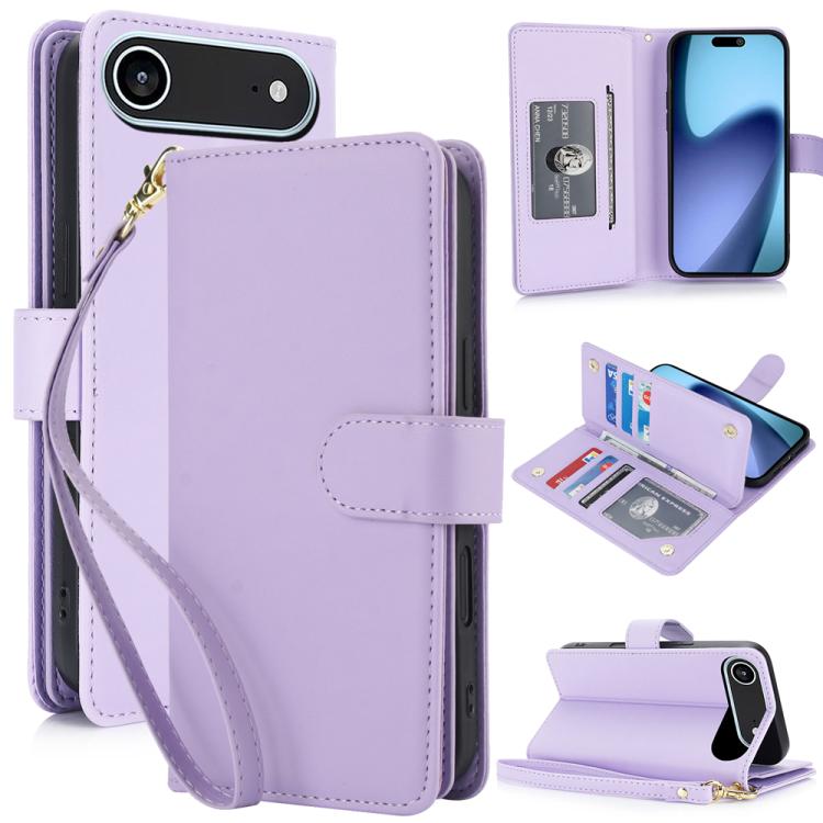 Multi-Card Wallet RFID Leather Phone Case, For iPhone 17, For iPhone Air, For iPhone 16 Pro Max