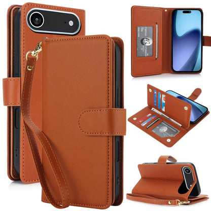 Multi-Card Wallet RFID Leather Phone Case, For iPhone 17, For iPhone Air, For iPhone 16 Pro Max