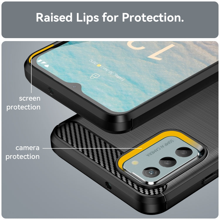 Carbon Fiber Brushed Texture TPU Phone Case