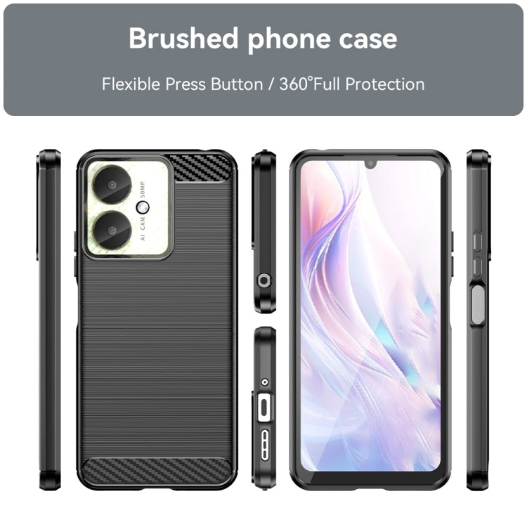 Brushed Texture Carbon Fiber TPU Phone Case