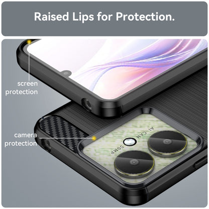 Brushed Texture Carbon Fiber TPU Phone Case