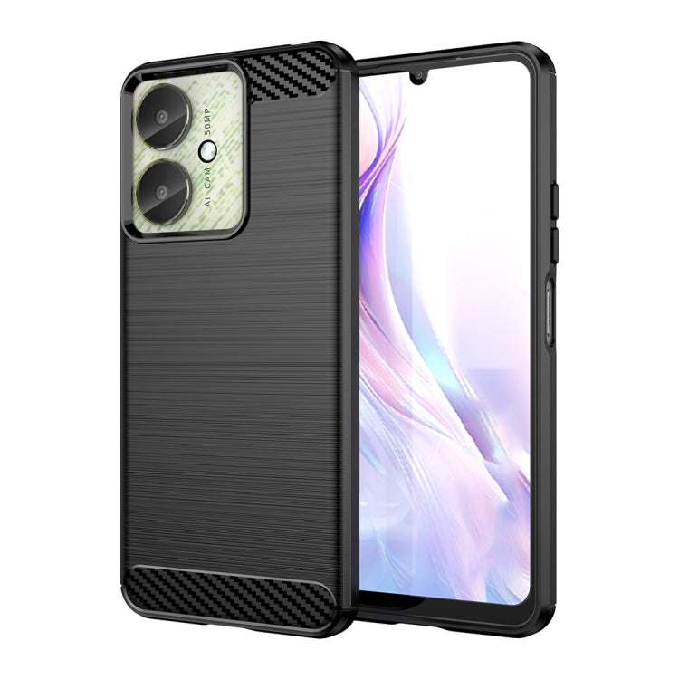 Brushed Texture Carbon Fiber TPU Phone Case