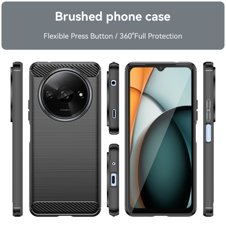 Brushed Texture Carbon Fiber TPU Phone Case