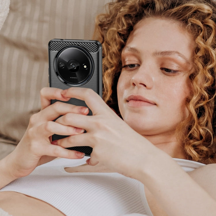 Brushed Texture Carbon Fiber TPU Phone Case