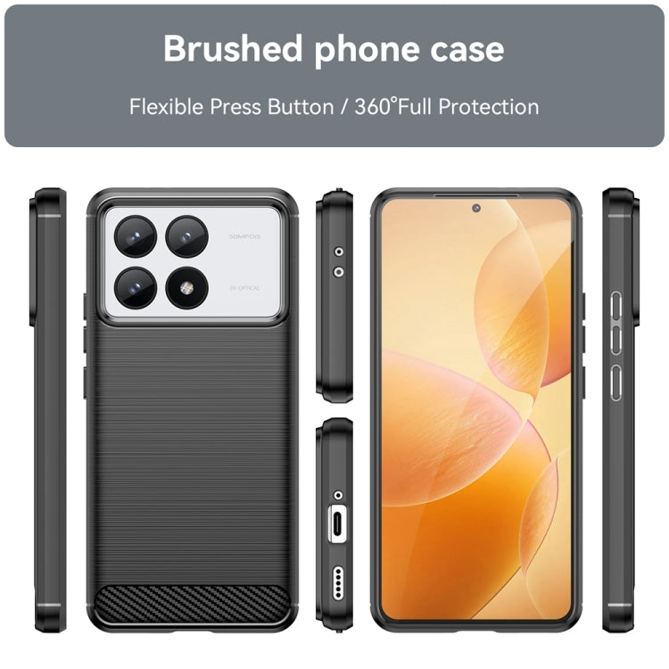 Brushed Texture Carbon Fiber TPU Phone Case