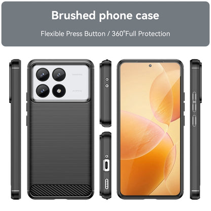 Brushed Texture Carbon Fiber TPU Phone Case
