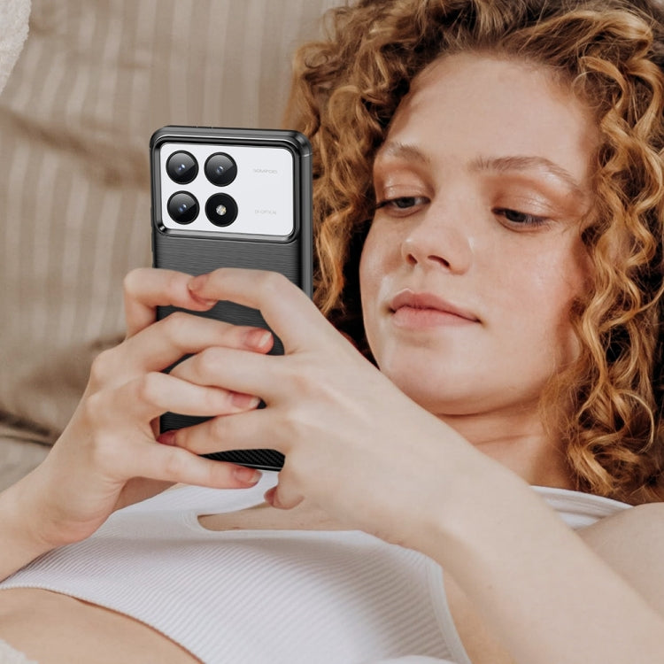 Brushed Texture Carbon Fiber TPU Phone Case