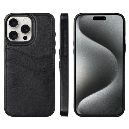 Litchi Leather Skin Card Slots Phone Case, For iPhone 16, For iPhone 15 Pro Max, For iPhone 15 Pro, For iPhone 15 Plus
