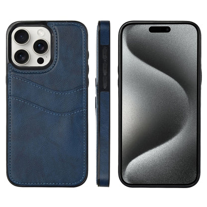 Litchi Leather Skin Card Slots Phone Case, For iPhone 16, For iPhone 15 Pro Max, For iPhone 15 Pro, For iPhone 15 Plus