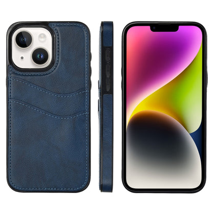 Litchi Leather Skin Card Slots Phone Case, For iPhone 15, For iPhone 14 Plus, For iPhone 14, For iPhone 14 Pro