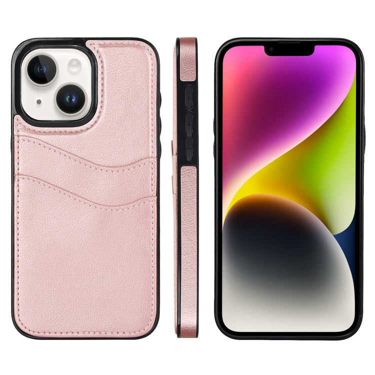 Litchi Leather Skin Card Slots Phone Case, For iPhone 15, For iPhone 14 Plus, For iPhone 14, For iPhone 14 Pro