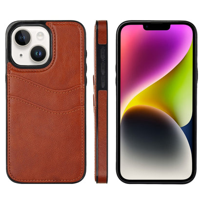 Litchi Leather Skin Card Slots Phone Case, For iPhone 15, For iPhone 14 Plus, For iPhone 14, For iPhone 14 Pro