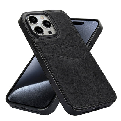 Litchi Leather Skin Card Slots Phone Case, For iPhone 14 Pro Max, For iPhone 13 Pro Max, For iPhone 13 Pro, For iPhone 13