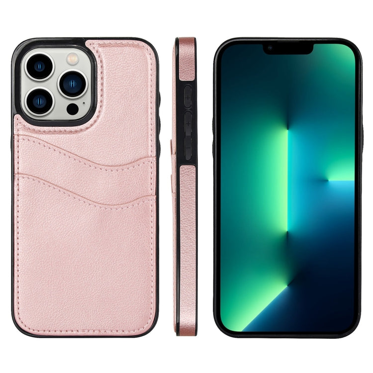 Litchi Leather Skin Card Slots Phone Case, For iPhone 14 Pro Max, For iPhone 13 Pro Max, For iPhone 13 Pro, For iPhone 13