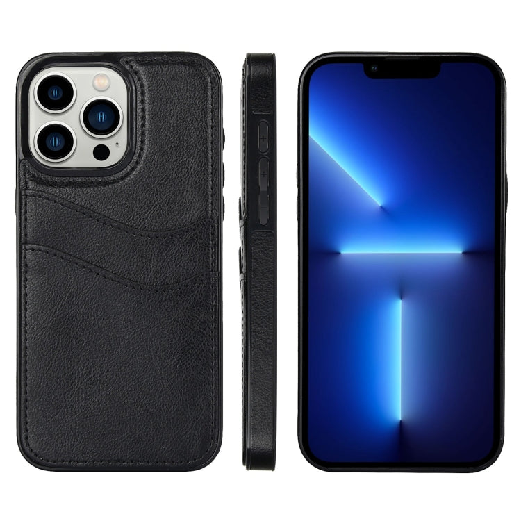 Litchi Leather Skin Card Slots Phone Case, For iPhone 14 Pro Max, For iPhone 13 Pro Max, For iPhone 13 Pro, For iPhone 13