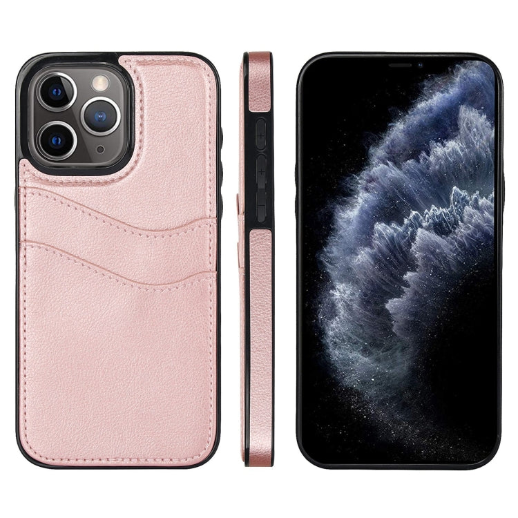 Litchi Leather Skin Card Slots Phone Case, For iPhone 11, For iPhone 11 Pro