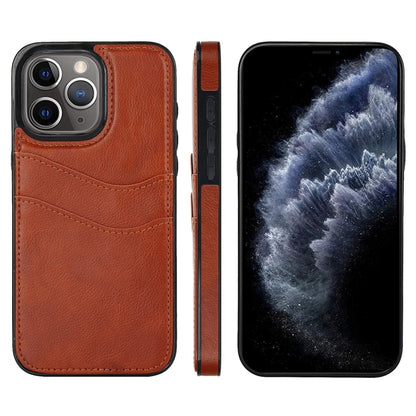 Litchi Leather Skin Card Slots Phone Case, For iPhone 11, For iPhone 11 Pro