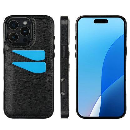 Litchi Leather Skin Card Slots Phone Case, For iPhone 16e, For iPhone 16 Pro Max, For iPhone 16 Pro, For iPhone 16 Plus