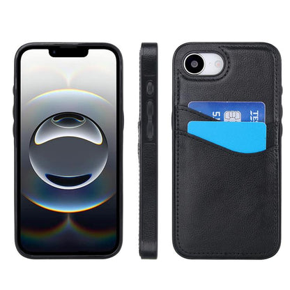 Litchi Leather Skin Card Slots Phone Case, For iPhone 16e, For iPhone 16 Pro Max, For iPhone 16 Pro, For iPhone 16 Plus