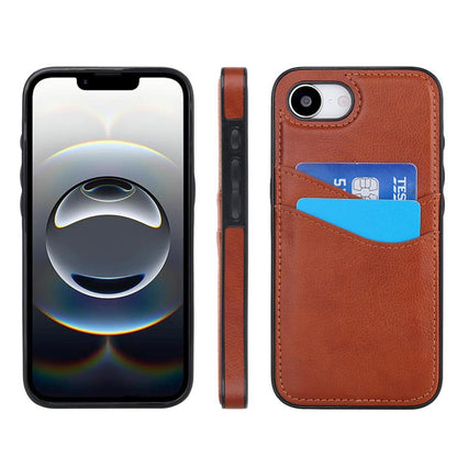 Litchi Leather Skin Card Slots Phone Case, For iPhone 16e, For iPhone 16 Pro Max, For iPhone 16 Pro, For iPhone 16 Plus